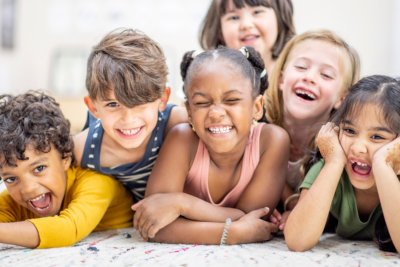 group of kids smiling
